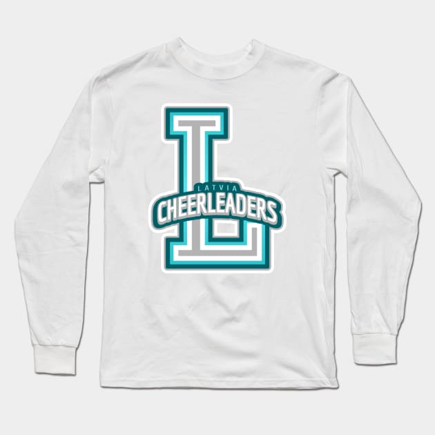 Latvia Cheerleader Long Sleeve T-Shirt by Tip Top Tee's